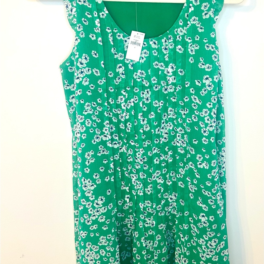 Banana Republic Green Floral Dress Size 2
